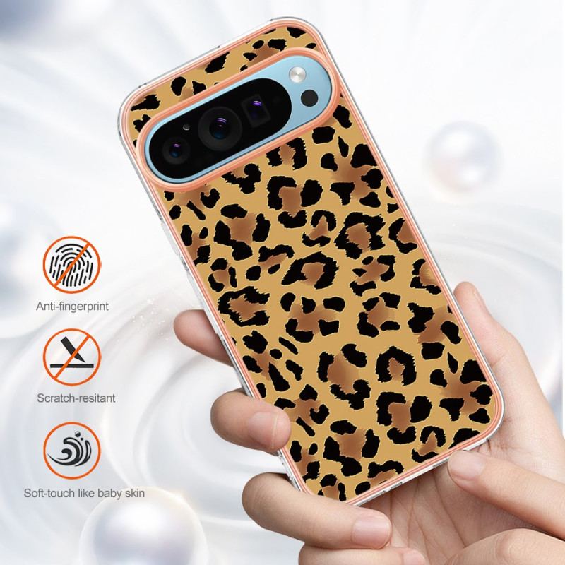 Skal Google Pixel 9 Telefonfodral Leopardtryck