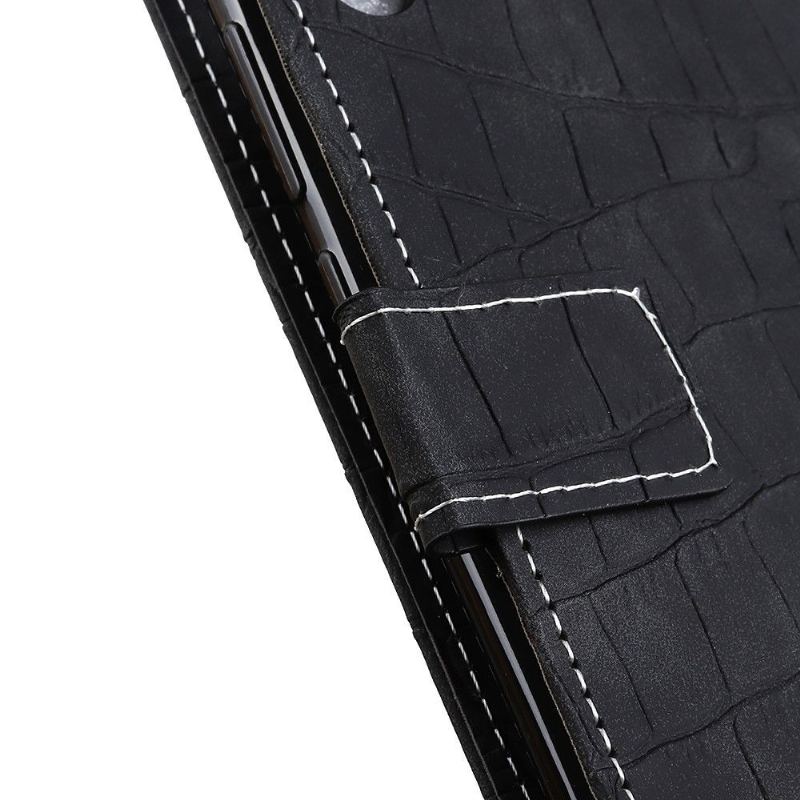 Fodral För Xiaomi Mi Note 10 / 10 Pro Hemming Croc-effektsömmar