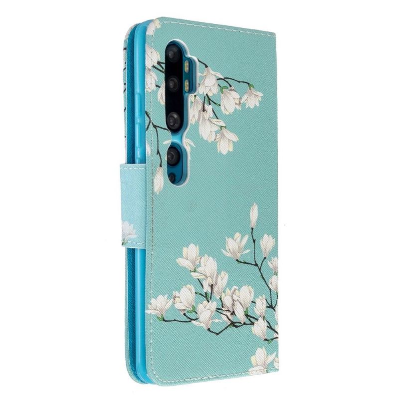 Fodral För Xiaomi Mi Note 10 / 10 Pro Vita Blommor