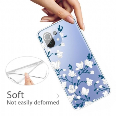 Mobilskal För Xiaomi Mi 11 Vita Blommor