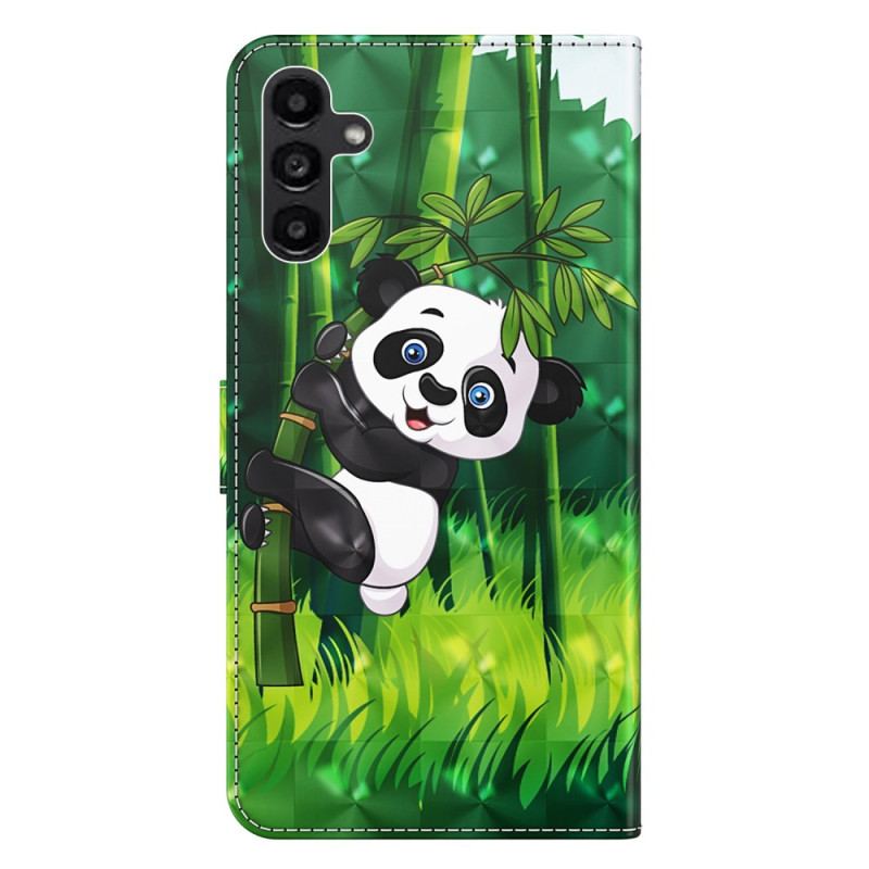 Fodral För Samsung Galaxy A15 Bambu Panda Med Rem