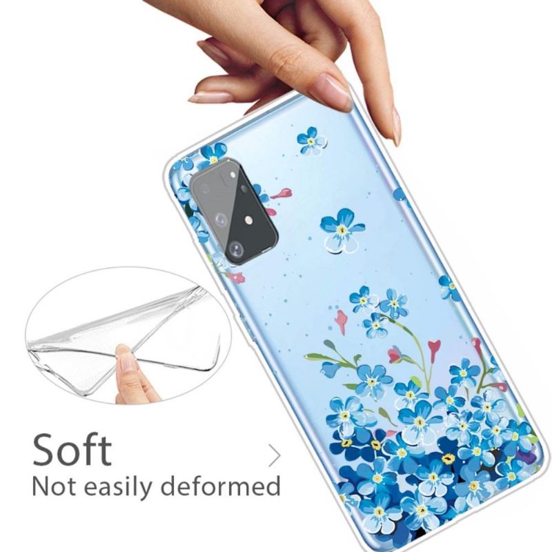 Skal För Samsung Galaxy S10 Lite Fallskydd Blå Blommor