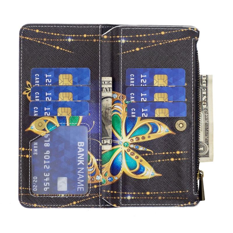 Fodral Poco X6 5g Rhinestone Butterfly Wallet