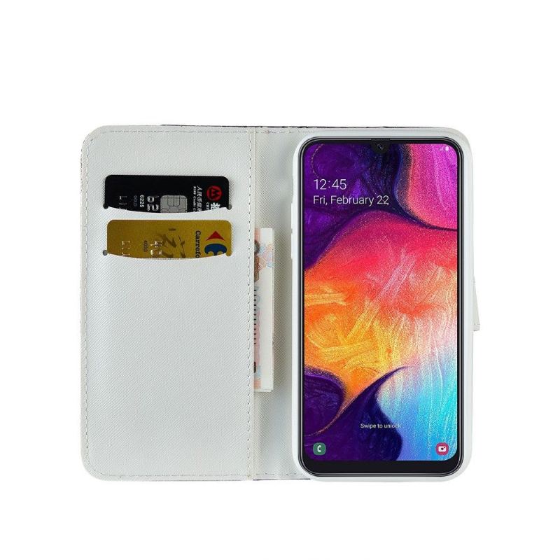 Fodral För Samsung Galaxy A70 Hemming Glamour Croc-effekt