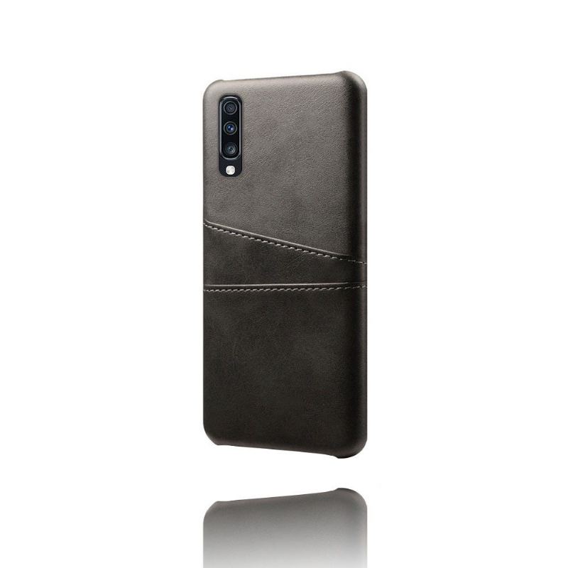 Skal För Samsung Galaxy A70 Melody Leather Effekt Korthållare