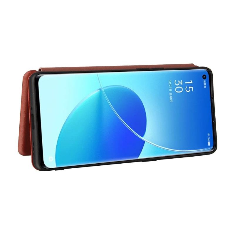 Fodral För Oppo Reno 6 5G Kolfiberläder