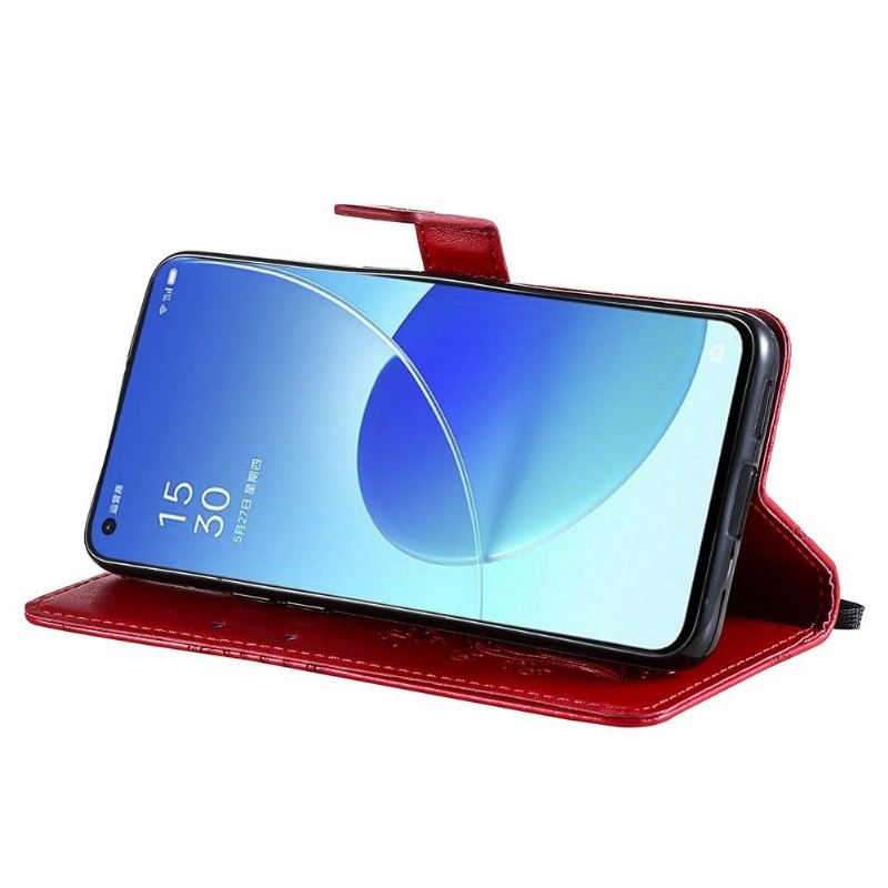 Fodral För Oppo Reno 6 5G Stödfunktion Fjärilar