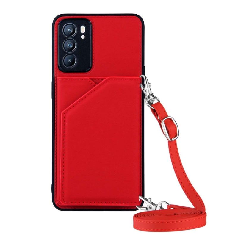 Skal För Oppo Reno 6 5G Aude Multi-compartment Lanyard