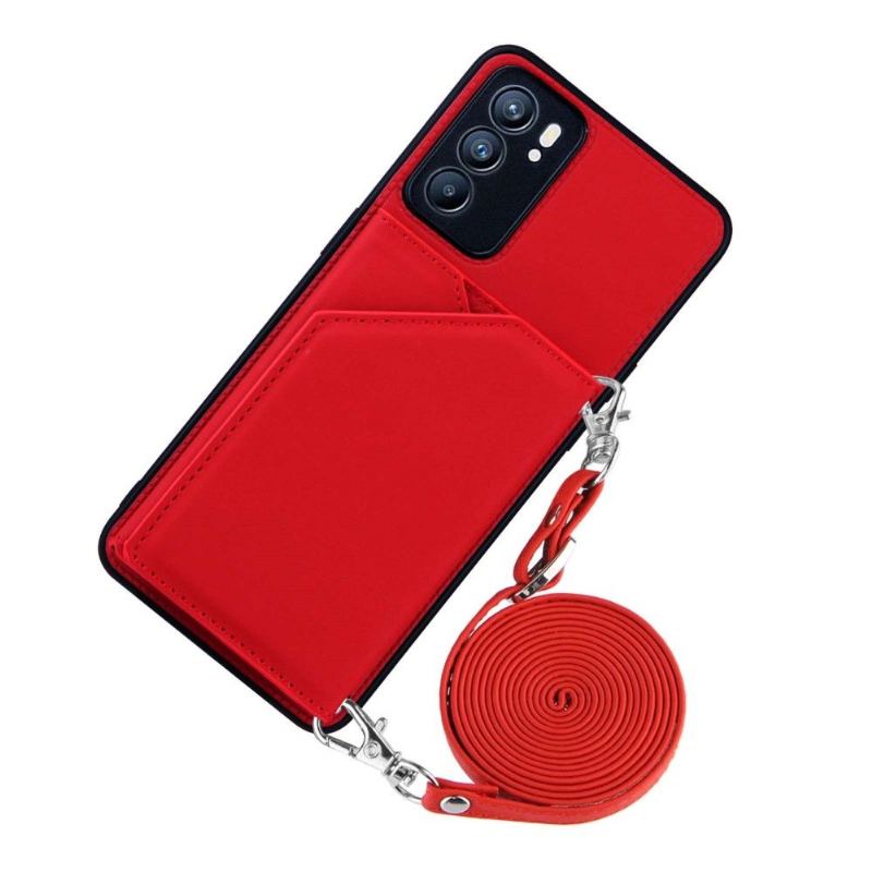 Skal För Oppo Reno 6 5G Aude Multi-compartment Lanyard