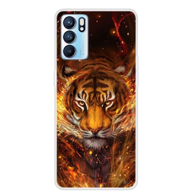 Skal För Oppo Reno 6 5G Eldtiger