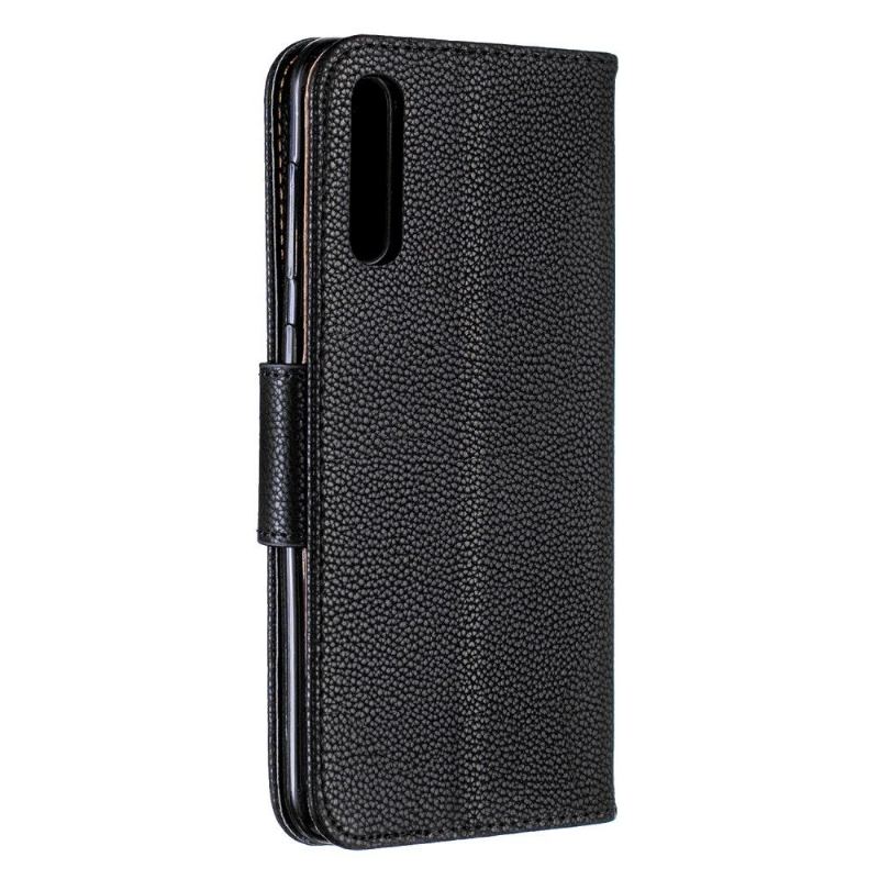 Fodral Case För Samsung Galaxy A50 Fallskydd Folio-fodral Med Grained Lädereffektrem