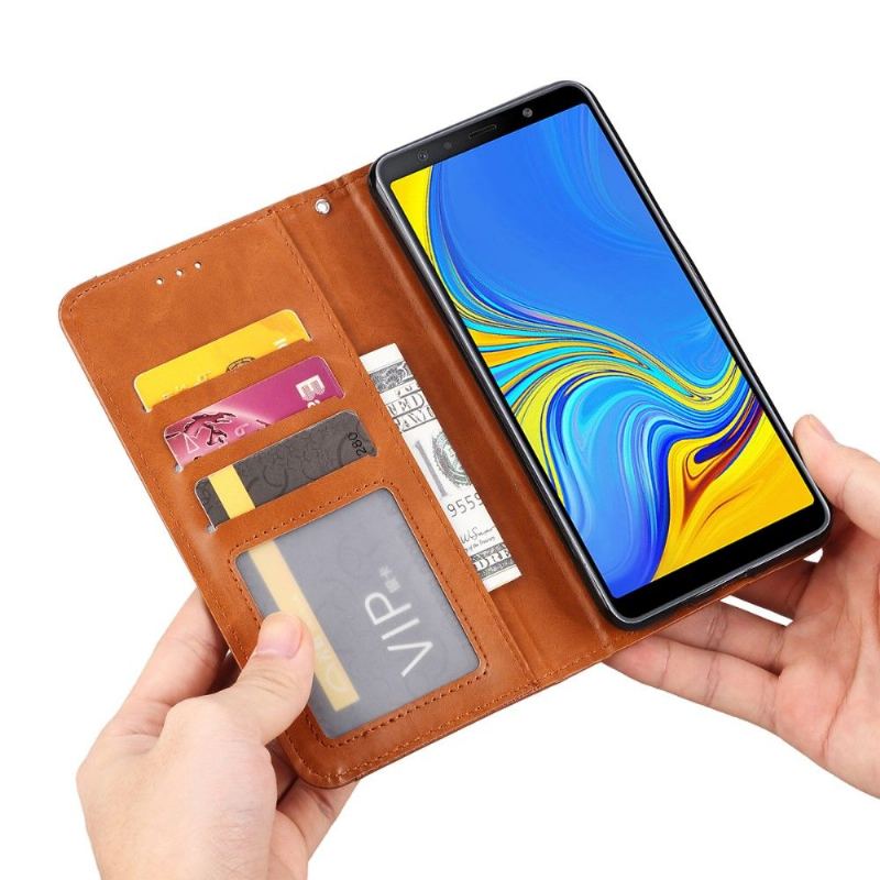 Folio-fodral För Samsung Galaxy A50 Stativfodral Läderkorthållare