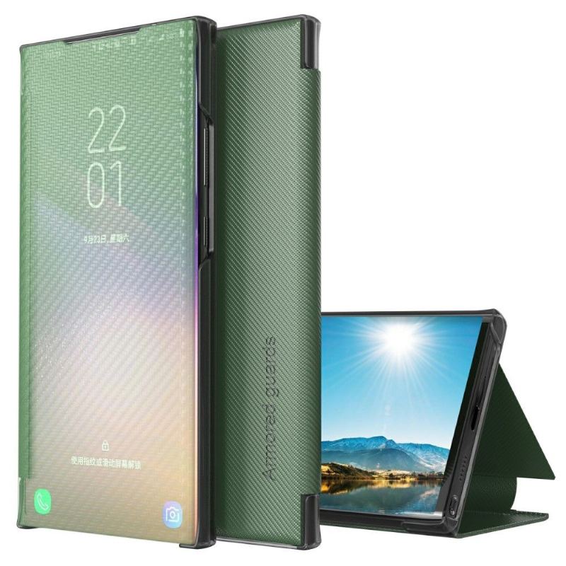 Läderfodral För Samsung Galaxy A50 Folio-fodral Kolfiber