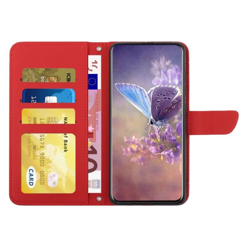 Fodral För OnePlus Nord 2T 5G Illustration Fjäril Och Blommor Rem