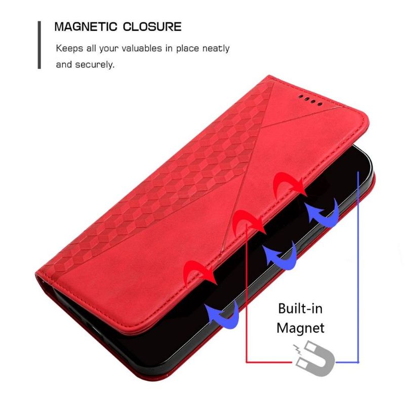 Folio-fodral För OnePlus Nord CE 2 Lite 5G Fallskydd Läderimitation Geometri Design