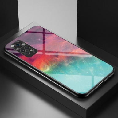 Skal För Xiaomi Redmi Note 11 / Note 11S Hemming Glasbakgrundsnebulosa