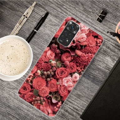 Skal För Xiaomi Redmi Note 11 / Note 11S Röd Blomma