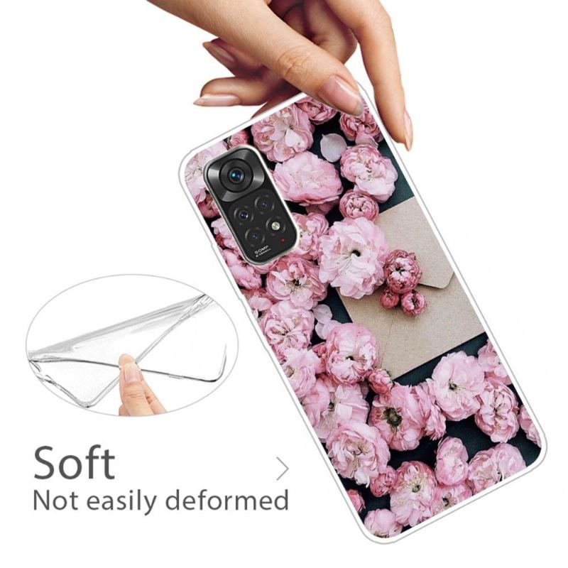 Skal För Xiaomi Redmi Note 11 / Note 11S Rosa Blomma