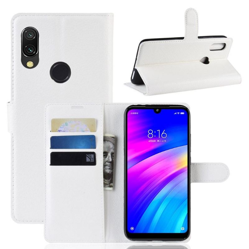 Fodral Case För Xiaomi Redmi 7 Fallskydd Stil Läderkorthållare