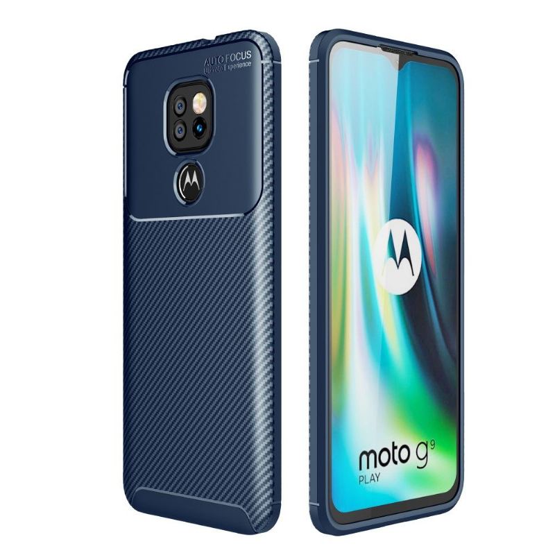 Skal För Motorola Moto G9 Play Kolfibereffekt