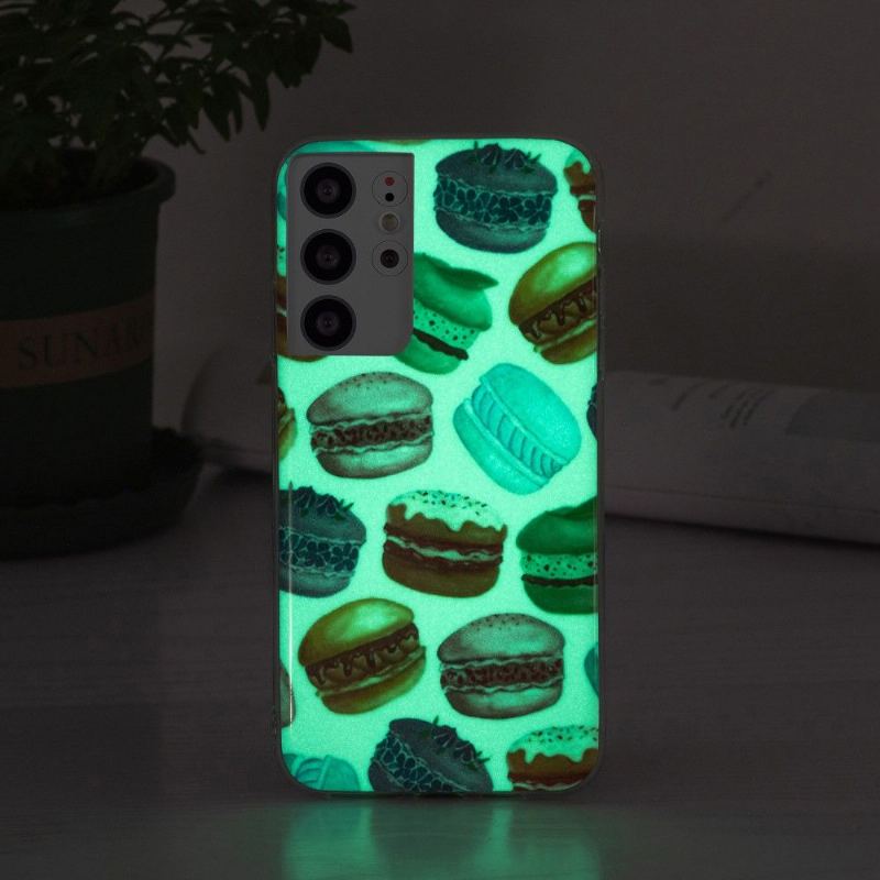 Skal För Samsung Galaxy S21 Ultra 5G Fluorescerande Macarons