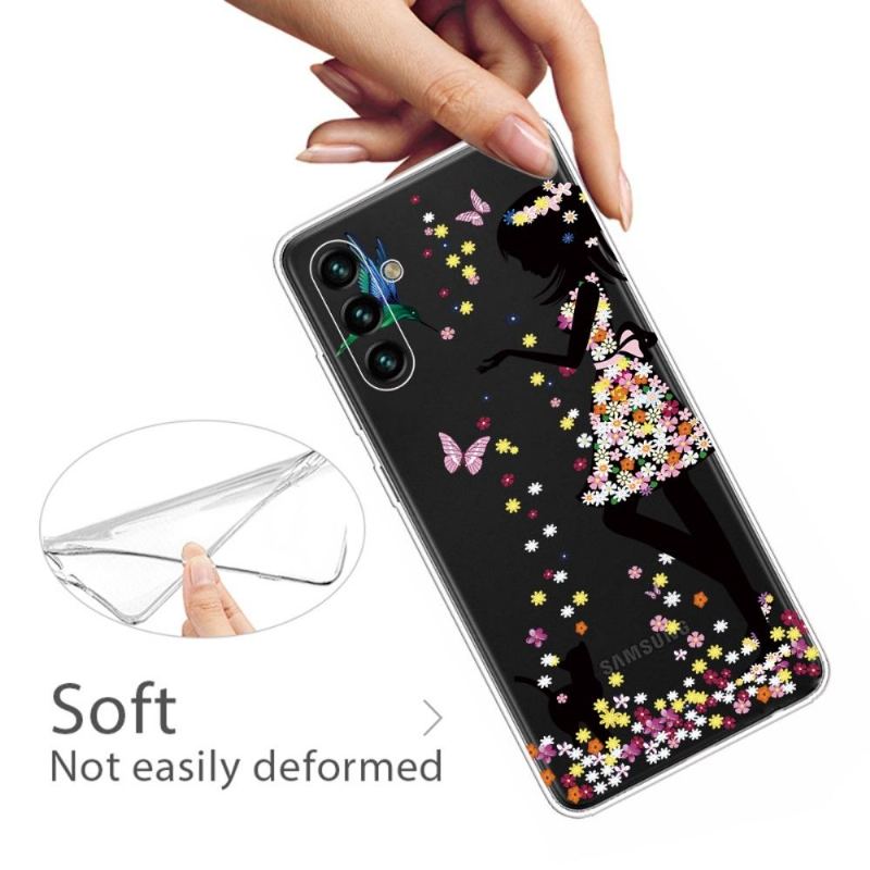 Skal För Samsung Galaxy A13 5G Fallskydd Blomstertjej