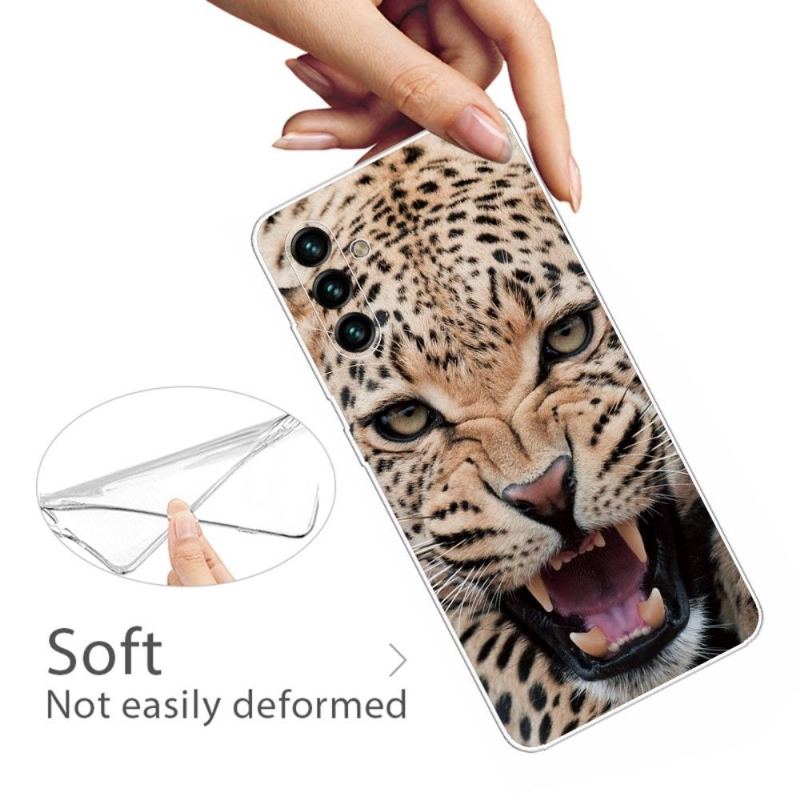 Skal För Samsung Galaxy A13 5G Hemming Rytande Leopard