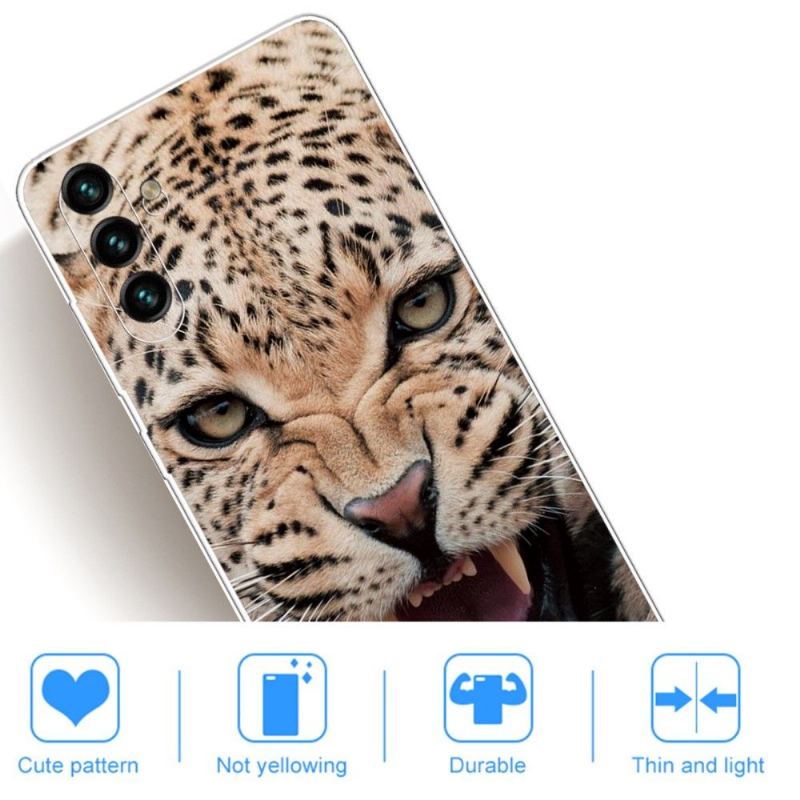 Skal För Samsung Galaxy A13 5G Hemming Rytande Leopard