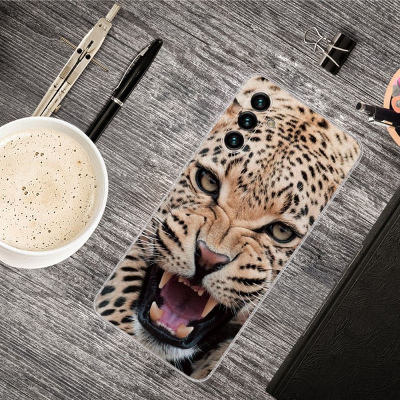 Skal För Samsung Galaxy A13 5G Hemming Rytande Leopard