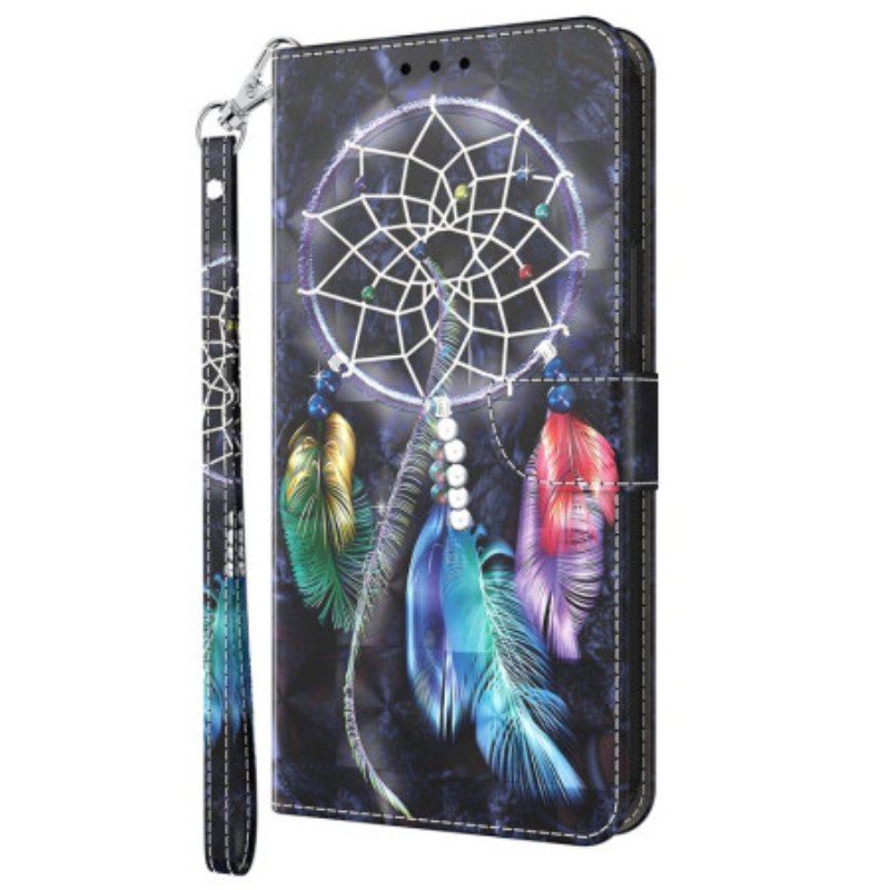 Folio-fodral Samsung Galaxy A14 / A14 5G Med Kedjar Strap Dream Catcher