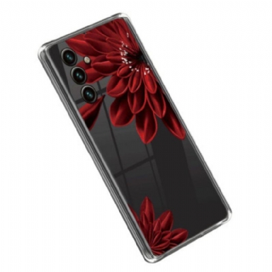 Skal Samsung Galaxy A14 / A14 5G Sömlös Röd Blomma