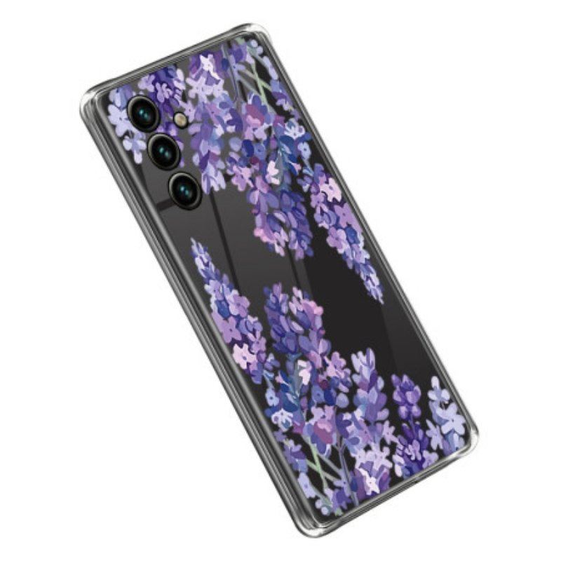 Skal Samsung Galaxy A14 / A14 5G Sömlösa Lila Blommor