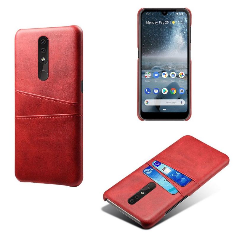 Skal För Nokia 4.2 Bedrijf Melody Leather Effekt Korthållare