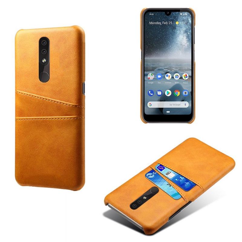 Skal För Nokia 4.2 Bedrijf Melody Leather Effekt Korthållare