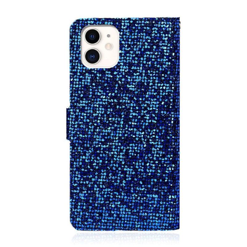 Fodral För iPhone 12 Mini Hemming Glitterkorthållare