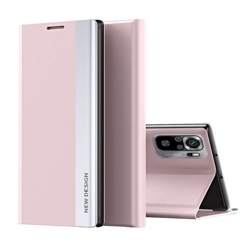 Fodral Case För Xiaomi Redmi Note 10 4G / Note 10S Business Lädereffektmagnet