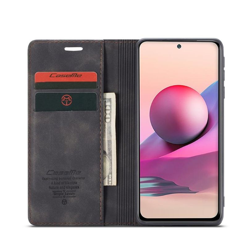 Fodral För Xiaomi Redmi Note 10 4G / Note 10S Hemming Läderimitation Golias