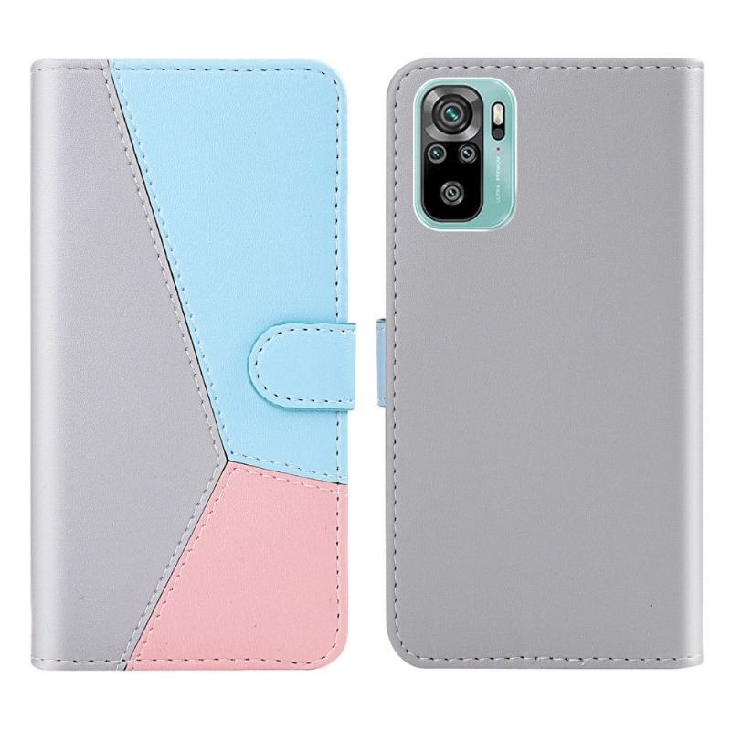 Fodral För Xiaomi Redmi Note 10 4G / Note 10S Tricolor Konstläder