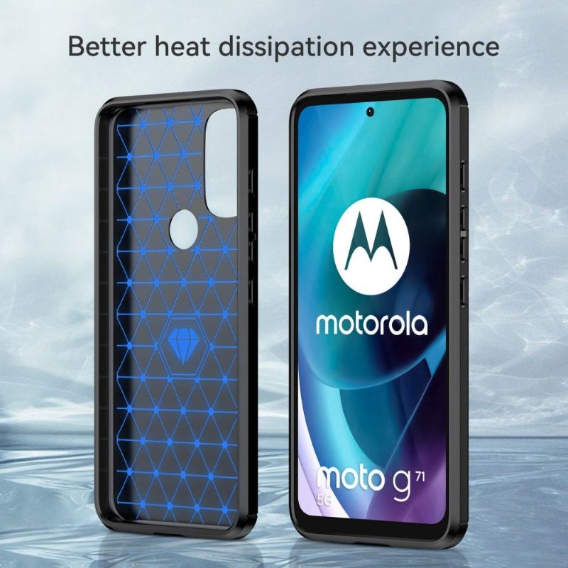 Skal För Motorola Moto G71 5G Borstad Silikoneffekt