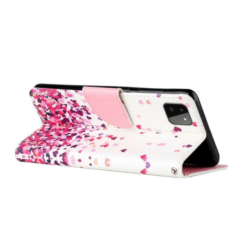 Fodral Case För Samsung Galaxy A22 5G Fallskydd Hjärtmönster