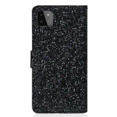 Fodral För Samsung Galaxy A22 5G Glitterkorthållare