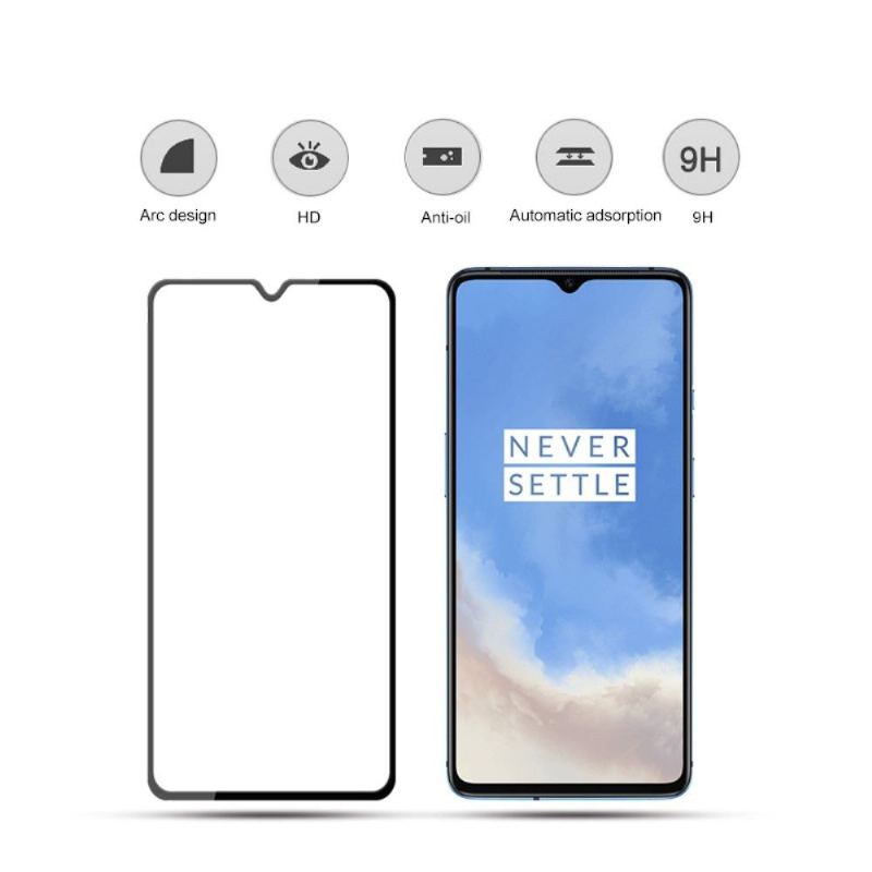 Oneplus 7T - Paket Med 2 Filmer Av Härdat Glas I Full Storlek