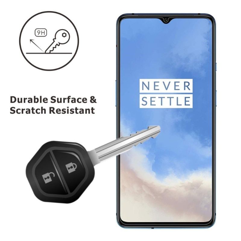 Oneplus 7T - Paket Med 2 Härdat Glasfilmer