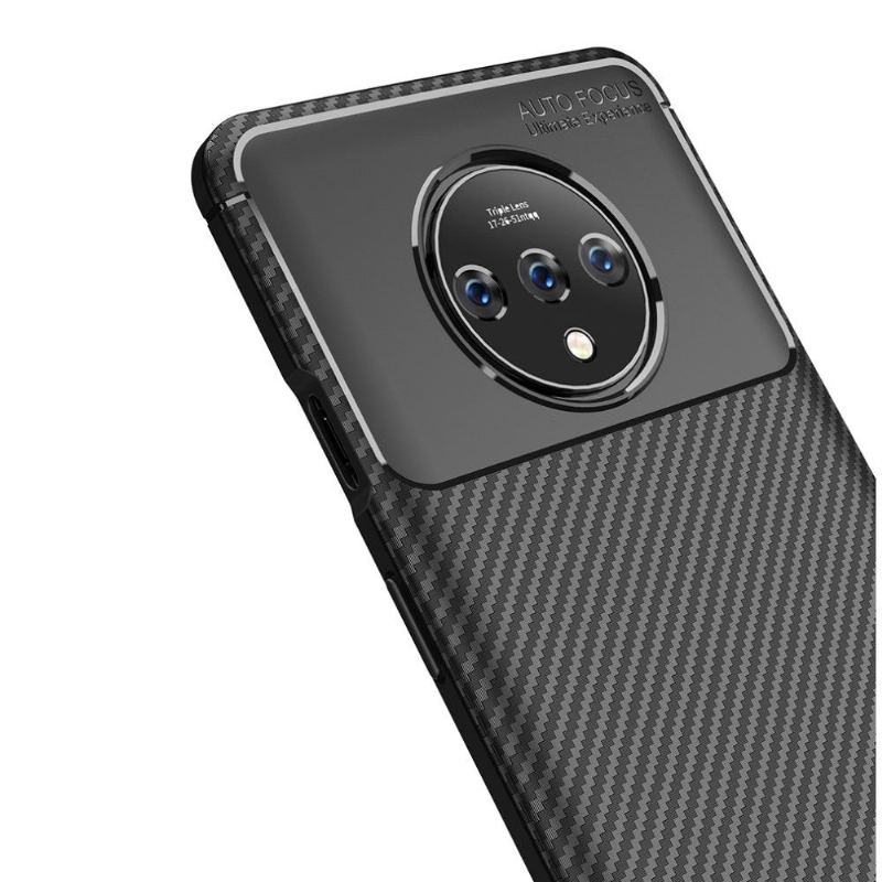 Skal För OnePlus 7T Fallskydd Gel Carbon Fiber Style