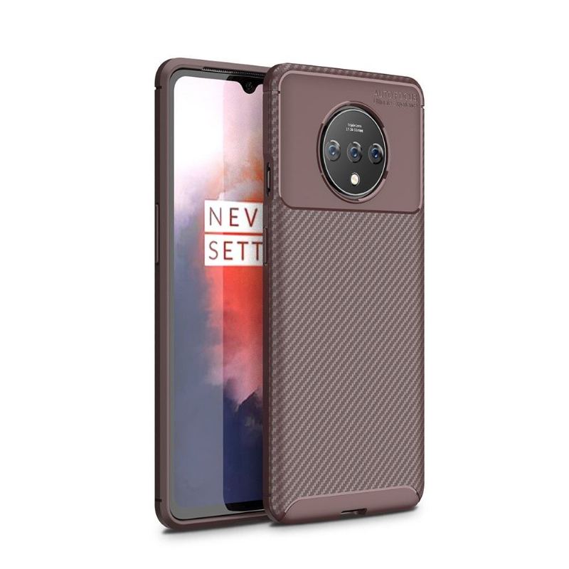 Skal För OnePlus 7T Fallskydd Gel Carbon Fiber Style