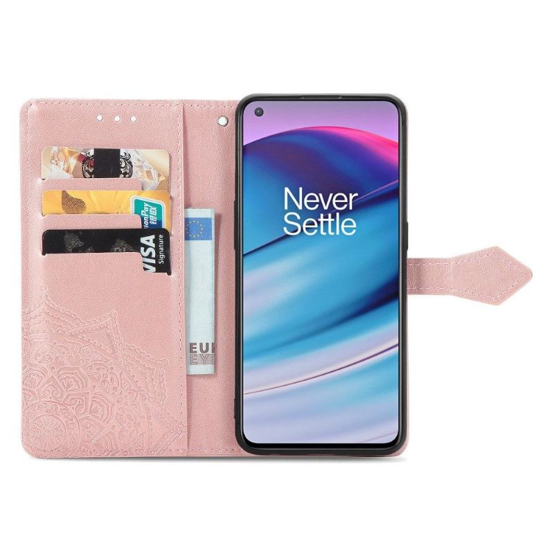 Fodral För OnePlus Nord CE 5G Mandala Relief I Konstläder
