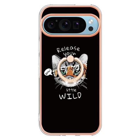 Skal Google Pixel 9 Pro Xl Telefonfodral Cat / Tiger Support Ring