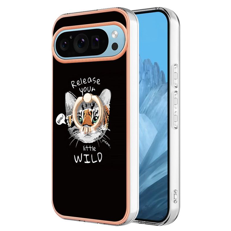 Skal Google Pixel 9 Pro Xl Telefonfodral Cat / Tiger Support Ring