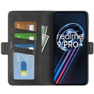 Fodral För Realme 9 Pro Plus Plånboksfodral Matt Konstläderfodral