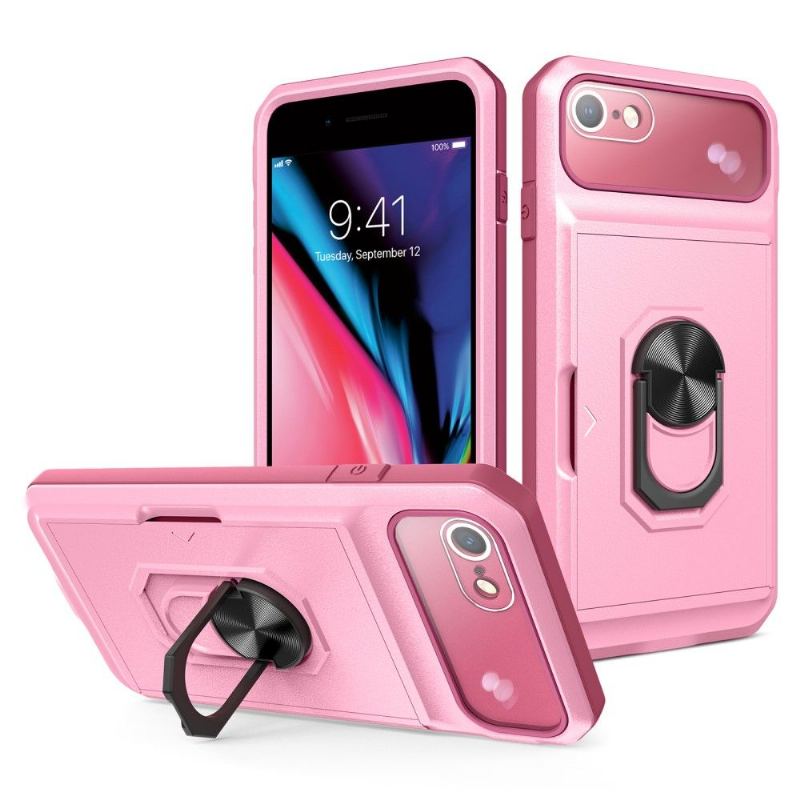 Skal För iPhone SE 2022 Bedrijf Multifunktionskorthållare Och Stativ
